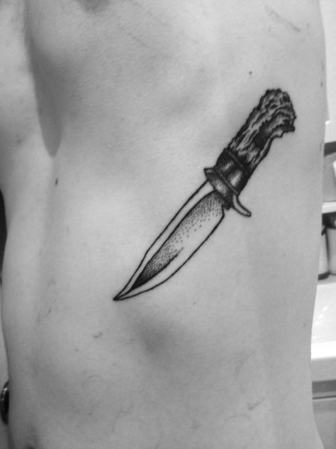 Western Knife Tattoo, Hunting Knife Tattoo, Deer Antler Tattoo, Antler Tattoo, Antler Knife, Knife Tattoo, Black Deer, Deer Tattoo, Buck Knives