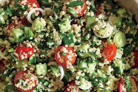 Quinoa Tabbouleh recipe | Epicurious.com Quinoa Tabouleh, Best Quinoa Recipes, Tabbouleh Recipe, Quinoa Tabbouleh, Tabbouleh Salad, Quinoa Recipes, Delicious Vegetarian, Soup And Salad, Bon Appetit