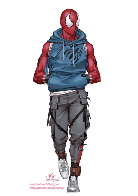 ArtStation - Ben Reilly (Scarlet Spider) Scarlet Spider Ben Reilly, Inhyuk Lee, Ben Reilly, Spider Costume, Spiderman Suits, Scarlet Spider, Spiderman Artwork, Spider Art, Marvel Spiderman Art