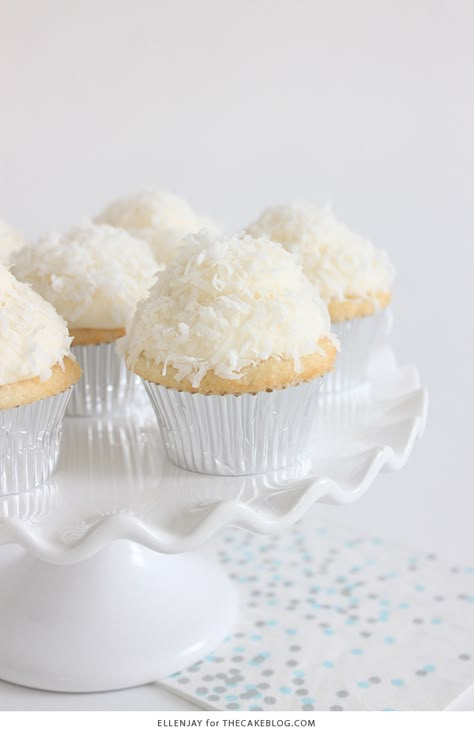 Coconut Cupcake, Easter Deserts, Coconut Buttercream, Fun Cupcake Recipes, Cake Rack, Coconut Cupcakes, Round Pen, Dessert Photography, Fairy Cakes