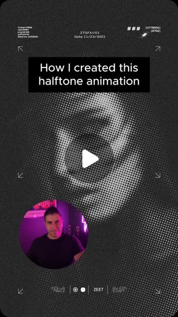 ZEET on Instagram: "Simple Halftone animation in Adobe Illustrator and using Photoshop’s timeline.  . I’m sure there is a better way to do this (probably in After Effects). Any motion graphic designers want to weigh in? I’m not an expert in AE!  . . . . Photo credit: Georgy Chernyadyev . . . . #graphicdesign #typography #howto #designhack #designtutorials #adobeillustrator #adobeillustratortutorial #branddesign #halftone #portrait #blackandwhitephotography" Halftone Animation, Timeline Graphic Design, Halftone Portrait, Timeline Graphic, After Effects Motion Graphics, Motion Graphics Typography, Adobe Illustrator Tutorials, Design Hack, Motion Graphic