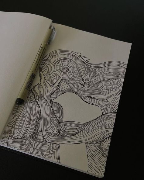 Scribbling Art, Sketch Instagram, Gcse Art Sketchbook, Canvas Art Projects, Scribble Art, Notebook Art, Dreamy Art, Painting Art Projects, Book Art Drawings