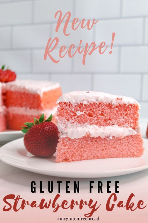 Gluten Free Strawberry Cake With Jello, Gluten Free Strawberry Bundt Cake, Easy Gluten Free Strawberry Cake, Strawberry Cake Gluten Free, Gf Strawberry Cake, Sugar Free Strawberry Cake, Gluten Free Strawberry Cake Recipe, Gluten Free Strawberry Cupcakes, Bunco Snacks