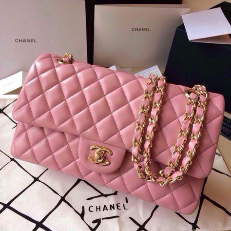 Pink Chanel Classic Flap, Pink Chanel Flap Bag, Pink Chanel Flap, Chanel Bag Pink, Chanel Small Bag, Coco Chanel Bags, Pink Chanel Bag, Chanel Handbags Classic, Bag Ysl