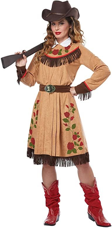 AmazonSmile: California Costumes Women's Cowgirl-Annie Oakley-Adult Costume, TAN, Large: Clothing Annie Oakley Costume, Cowgirl Dress Up, Modest Halloween Costumes, Cowgirl Halloween Costume, Cowgirl Halloween, Womens Costume, Annie Oakley, California Costumes, Cowboy Costume