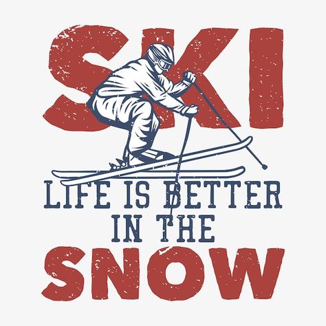 Ski Vintage, Ski Instructor, Ski Club, Graphic Design Layouts, Kids Club, Gap Kids, Business Names, Vector Photo, Vintage Illustration