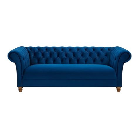 Navy Velvet Sofa, Oak Furniture Land, Velvet Sofas, Oak Furnitureland, Mid Century Living, Mid Century Living Room, Blue Sofa, Navy Velvet, Three Seater Sofa