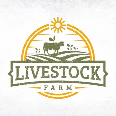 Livestock Agriculture Logo Design Logo Template Farm Logo Inspiration, Farm Logo Ideas, Agriculture Logo Design, Farm Logos, Farm Logo Design, Powerful Branding, Cute Designs To Draw, Agriculture Logo, Livestock Farming