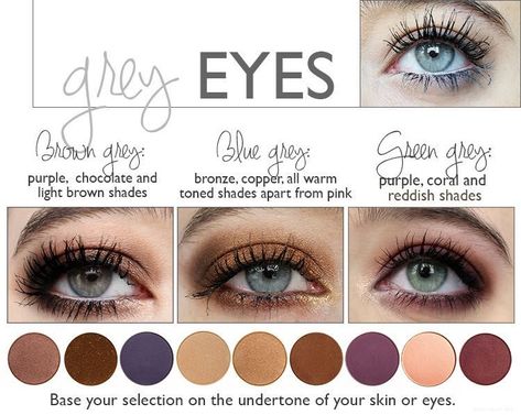 Best eyeshadows for Grey eyes? - Beauty Insider Community How To Make Grey Eyes Pop, Colors That Make Blue Eyes Pop, Make Grey Eyes Pop, Grey Green Eyes, Limelife Makeup, Grey Eye Makeup, 2024 Lookbook, Blue Eyes Pop, Grey Eyeshadow