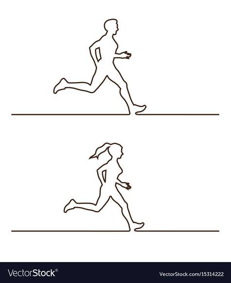 Runner Illustration Running, Cross Country Tattoo, Running Illustration Drawings, Running Line Art, Running Tattoos For Women, Running Decorations, Runner Drawing, Runner Illustration, Runner Tattoo