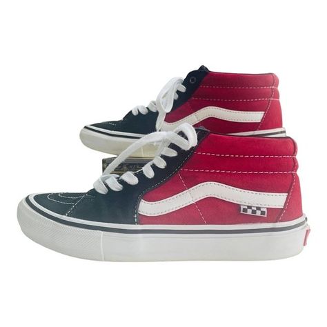 Vans Old Skool High Top Skateboard Shoes Men's 7.5 Black Red Pro Classics Grosso Vans Old Skool High Top, Vans Old Skool High, Skateboard Shoes, Vans Old Skool, Old Skool, Red And Black, Go Out, High Top, High Tops