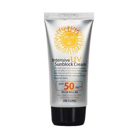 Intensive Uv Sunblock Cream, Sun Screen, Sun Cream, Makeup Base, Face Sunscreen, Spf 50, Skin Protection, Irritated Skin, Face Products Skincare