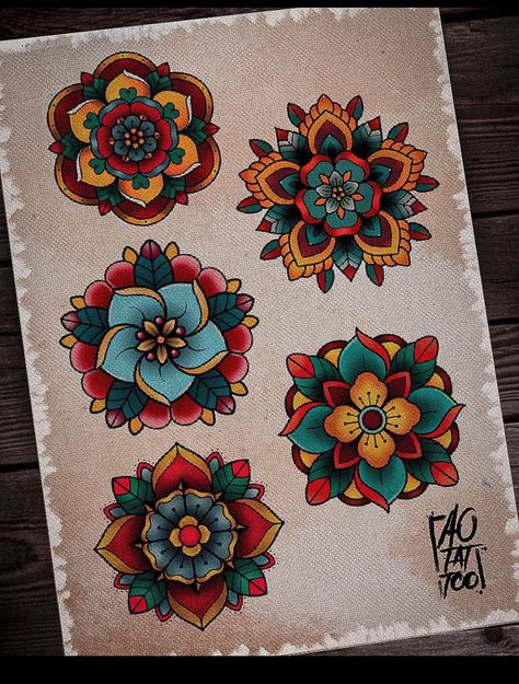 Traditional Tattoo Elbow, Traditional Mandala Tattoo, Traditional Tattoo Inspiration, American Traditional Tattoo Ideas, Traditional Tattoo Flowers, Traditional Tattoo Ideas, Traditional Tattoo Designs, Fashion Tattoo, Traditional Style Tattoo