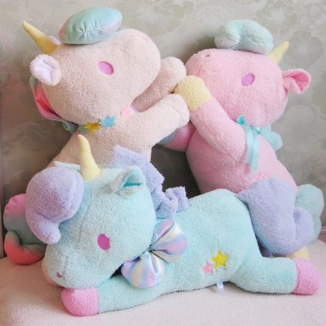 Unicorn Plushies! Unicorn Plushies, Unicorn Pillow, Charmmy Kitty, Bear Hugs, Kawaii Plush, Kawaii Plushies, Kawaii Shop, Cute Stuffed Animals, All Things Cute