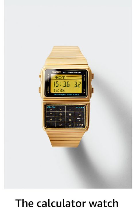 Casio Calculator, Calculator Watch, Mens Gold, Wrist Watches, Casio Watch, Calculator, For Free, Free Shipping, Gold