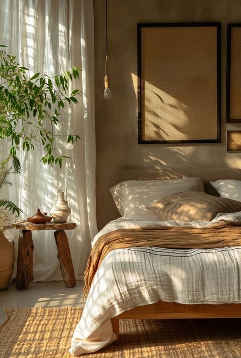 Japandi Bedroom Design, Japandi Bedroom, Japandi Interiors, Earthy Bedroom, Interior Design Per La Casa, Japandi Interior, Japanese Interior, Design Del Prodotto, Bedroom Refresh