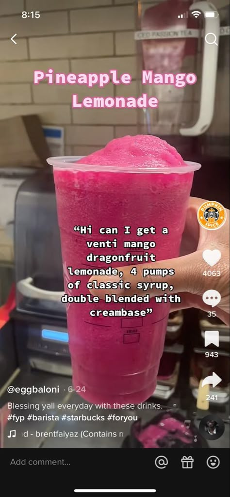 How To Make Starbucks Summer Berry Drink, Starbucks Frozen Refreshers, Starbucks Drinks Slushie, Starbucks Refreshers Dragonfruit, Starbucks Drink Refreshers, Starbucks Refresher Drinks Recipes, Starbucks Recipes Fruity, Starbucks Water Drinks, Starbucks Secret Recipes