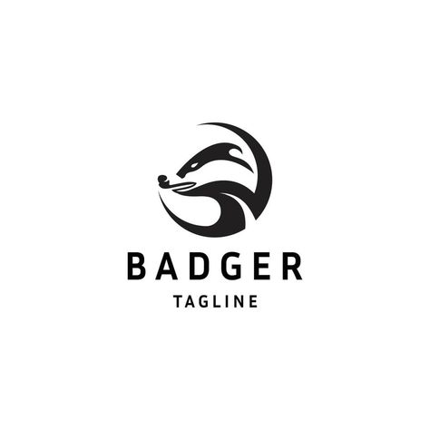 Badger Logo Design, Badger Logo, Trade Logo, Badgers Logo, Free Vectors, Mode Inspo, Logo Icons, Your Design, Images Photos