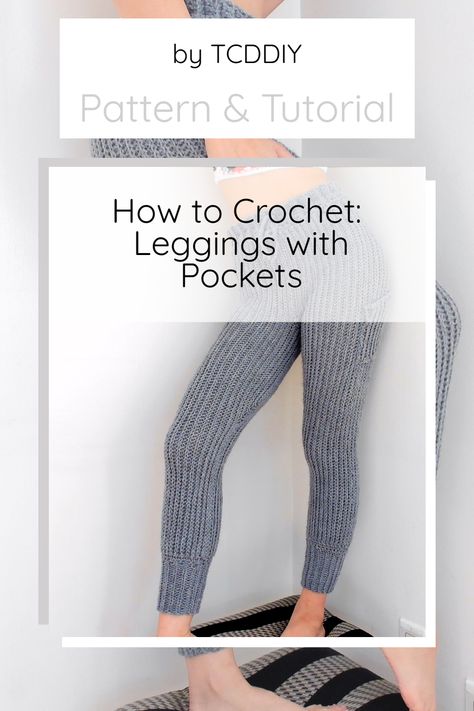 Crochet Leggings, Crochet Autumn, Crochet Bottoms, Autumn Ideas, Crochet Winter, Leggings With Pockets, Youtube Instagram, Modern Crochet, Pocket Pattern