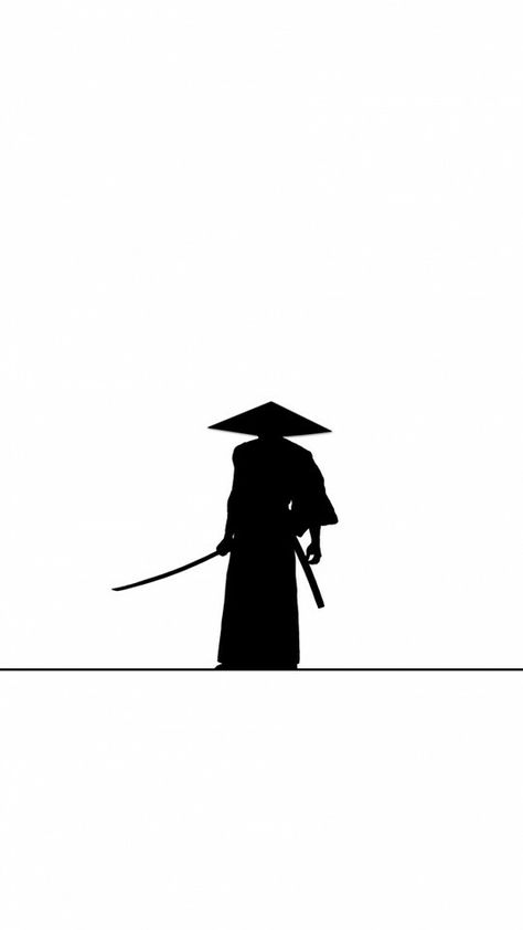 Samurai Art Sketch, Samurai Silhouette Tattoo, Samurai Pose Drawing, Samurai Jack Fanart, Samurai Cartoon, Japanese Samurai Tattoo, Samurai Silhouette, Guerriero Samurai, Tattoo Wallpaper