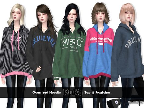 Name : PUKO Found in TSR Category 'Sims 4 Female Everyday' Sims 4 Cc Clothes Hoodie, Sims 4 Oversized Hoodie, Sims 4 Cc Egirl, Sims 4 Cc Hoodies, Sims 4 Hoodie Cc, Sims 4 Cc Hoodie, Sims 4 Cc Clothes, Clothes Hoodie, Alpha Cc