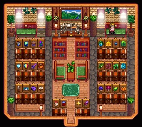 Stardew Storage Shed Layout, Stardew Valley Golden Clock Design, Stardew Valley Storage Shed Design, Stardew Valley Shed Storage, Storage Shed Sdv, Stardew Valley Storage Ideas, Stardew Valley Storage Layout, Storage Stardew Valley, Stardew Chest Room