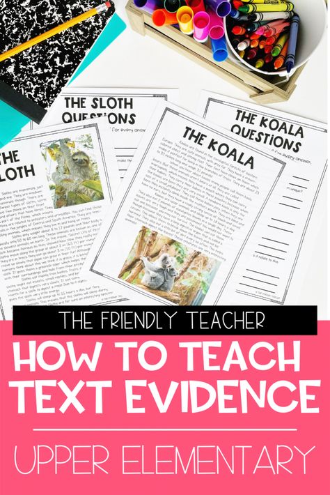 Teaching Text Evidence, Text Evidence Activities, How To Teach Students, Citing Evidence, Text To Self, 6th Grade Reading, Homeschool Writing, Reading Curriculum, Learning Stations