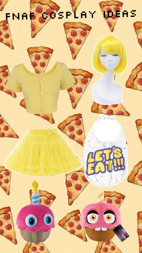 Chica Fnaf Costume, Chica Fnaf Cosplay, Chica Cosplay Fnaf, Chica Cupcake, Chica Cosplay, Cosplay Fnaf, Fnaf Costume, Cosplay Idea, Fnaf Cosplay