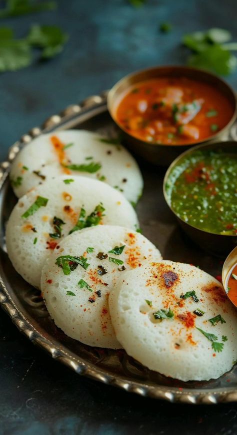 Idli Idly Rice cake dish breakfast food South Indian Dish Idli Sambhar Indian Breakfast Idli Sambhar Photography, Kerala Breakfast, Savoury Rice, Indian Food Photography, Idli Dosa, Savory Rice, Kodaikanal, India Food, South Indian Food