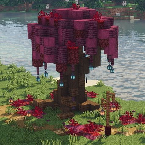 Minecraft Tree, Bangunan Minecraft, Minecraft House Tutorials, Minecraft Castle, Mc Builds, Minecraft Medieval, Minecraft Furniture, Cute Minecraft Houses, Minecraft Tips