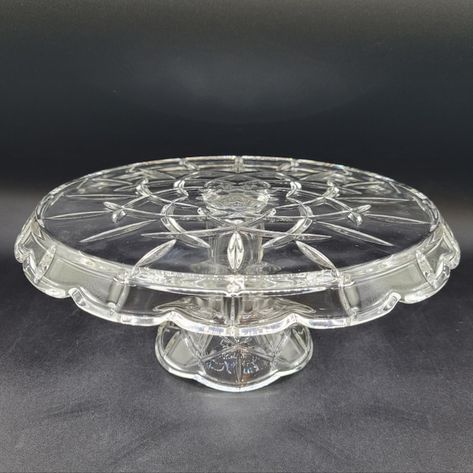 New In Box! Gorham 1831 Cut Crystal 11" Footed Cake Plate/Stand Width: 11 In Height: 4 5/8 In Blown Glass "Lady Anne" Pattern, Discontinued/Retired Made In Germany Box Shows Some Shelf Wear Footed Cake Plate, Vintage Cake Stands, Plate Stand, Pedestal Cake Stand, Cake Plates Stand, Plate Stands, Cake Plate, Vintage Cake, Cake Plates