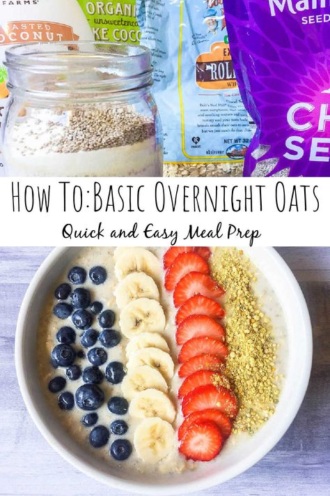 Basic Overnight Oats, Oats In A Jar, Overnight Oats In A Jar, Healthy Make Ahead Breakfast, Peanut Butter Overnight Oats, Packed Breakfast, Healthy Breakfasts, Protein Packed Breakfast, Chocolate Protein Powder