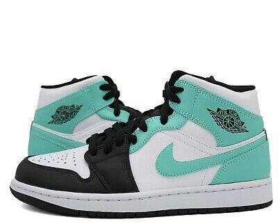 Nike Air Jordan 1 Mid Igloo Tropical Twist 554724-132 Men's GS Teal White New | eBay Air Jordan Bleu Turquoise, Teal Air Jordan 1, Turquoise Jordans, Teal Jordans, Quince Shoes, Baddie Shoes, Cool Jordans, Nike Air Jordans Outfit, Teal Sneakers