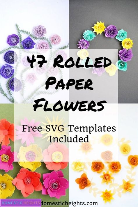 Cricut Paper Flowers, Vans Wallpaper, Big Paper Flowers, Paper Flower Backdrop Wedding, Neli Quilling, Rolled Paper Flowers, Paper Flower Patterns, Svg Templates, Paper Flower Art