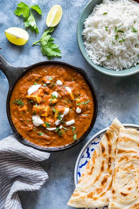 Butter Masala Recipe, Paneer Butter Masala, Paneer Makhani, Indian Food Photography, Jain Recipes, Butter Masala, Paneer Dishes, Vegetarian Italian, Jeera Rice