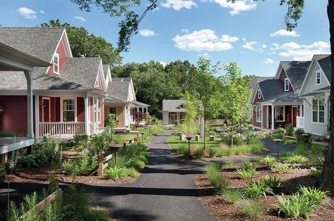 Eco Village Community, Net Zero Homes, Micro Housing, Traditional Neighborhood Development, House Net, Neighborhood Design, Solar Thermal Panels, Pocket Neighborhood, Home Architect