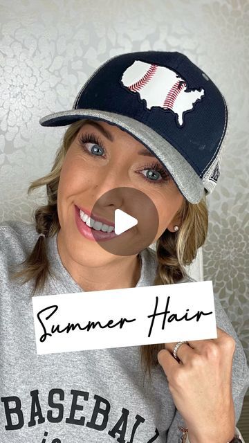 Short Hair With Baseball Hat, Ballcap Hairstyles Cute Short Hair, Short Hairstyle With Hat, Updos With Hats, Cute Visor Hairstyles, Short Hat Hairstyles, Short Hair Hat Styles, Bob With Hat, Short Hair With Hat Baseball