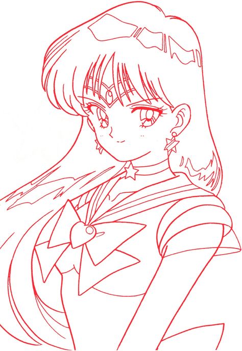 Sailor Mars Tattoo Ideas, Sailor Mars Drawing, Sailor Mars Manga, Sailor Mars Tattoo, Sailor Moon Drawing, Mars Sailor Moon, Sailor Moon Mars, Coloring Pages Nature, Monster Truck Coloring Pages