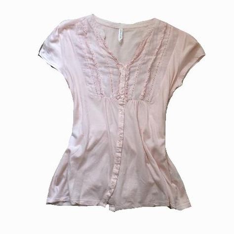 Cute pink button up top size-S (stretchy... - Depop Pink Button Up Shirt, Pink Button Up, Current Styles, Hair Clothes, Cute Pink, Dream Clothes, Design Inspo, Button Up Shirts, Button Up