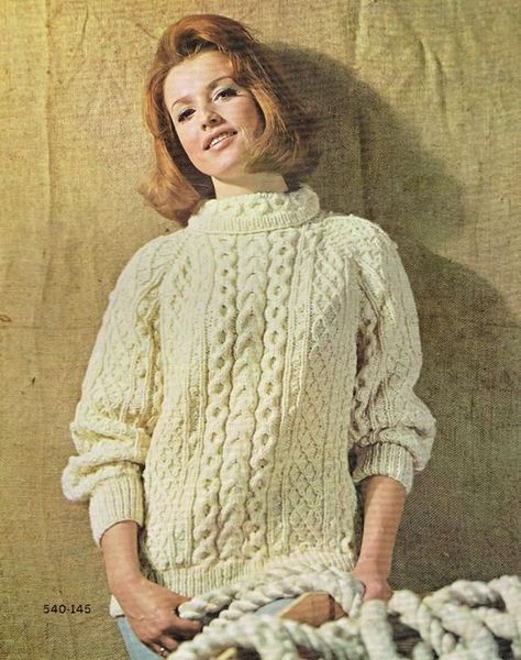 ed519dacc89b2bead3f453b0b05a4a8bdesc48978637ri Knit Raglan Sweater, Cable Sweater Pattern, Irish Knit Sweaters, Ladies Knitting Patterns, Aran Knit, Advanced Knitting, Irish Sweater, Womens Knitting Patterns, Sweater Knitting Pattern