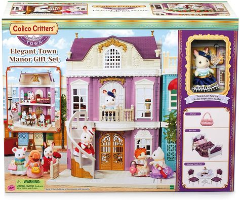 Calico Critters House, Rabbit Bedding, Calico Critters Families, Chocolate Rabbit, Family Furniture, Calico Critters, Girls Series, Pink Purse, Sylvanian Families