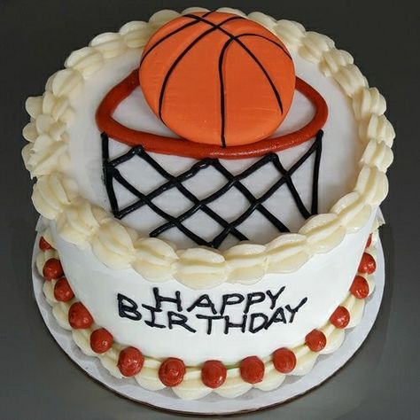 Basketball buttercream cake Basketball Cake For Boys Birthdays, Basketball Birthday Cake, Lemon Icebox Pie, Sports Cakes, Cookie Cake Designs, Icebox Pie, Basketball Cake, Sport Cakes, Basketball Party