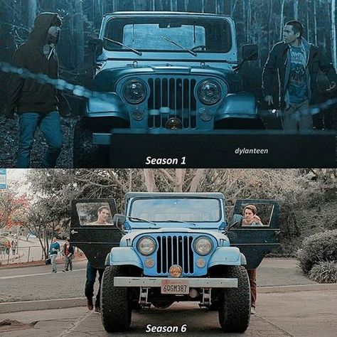 Dylan O'Brien as Stiles Stilinski  #TeenWolf #VOID Stiles #Nogitsune #Stiles Stilinski #mieczyslaw stilinski #SaveTeenWolf Stiles Stilinski Season 1, Carros Jeep, Stiles Jeep, Teen Wolf Season 6, Teen Wolf Scott, Teen Wolf Seasons, Teen Wolf Quotes, Teen Wolf Memes, Dylan Obrian