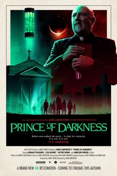 Prince of Darkness Alive Film, Donald Pleasence, Prince Of Darkness, Abandoned Church, Film Horror, Walk The Earth, John Carpenter, Horror Movie Posters, Film Posters