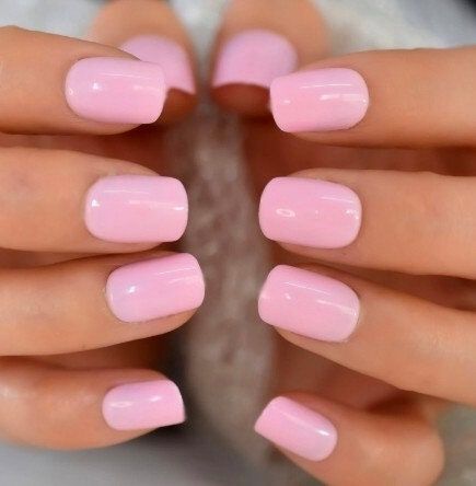 Dark Pink Manicure, Light Pink Nails, Pink Chrome, Rose Bonbon, Rounded Square, Nail Length, Dipped Nails, Color Full, Nail Sizes