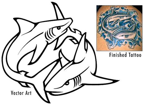 Shark tattoo but with dolphins instead Piglet Tattoo, Deer Head Silhouette, Shark Illustration, Knight Tattoo, Yin Yang Tattoos, Pisces Tattoos, Shark Tattoo, Shark Art, Shark Tattoos