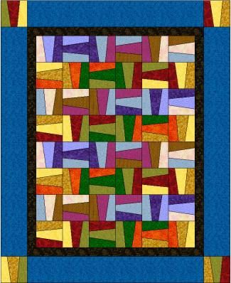 Wacky rail fence, found on : http://www.handcraftingwithlove.net/quilt/pat-wacky-rail-fence.html Brightly Quilt Pattern By Cluck Cluck Sew, Wonky Quilt Blocks, Fence Quilt Pattern, Scrap Blocks, Quick Quilts, Colchas Quilting, Rail Fence Quilt, Simple Quilts, Improv Quilts