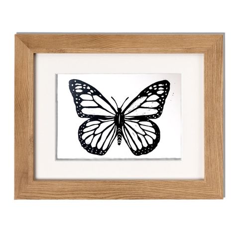 Lino Butterfly, Butterfly Lino Print, Lino Print Ideas Simple, Butterfly Linocut, Entryway Minimalist, Leaving Cert, Butterfly Handmade, Lino Printing, Linoleum Print