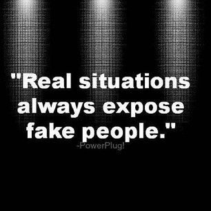 " Real situations always expose FAKE people" Fake People, Funny Picture, The Funny, Wonderful Words, True Words, The Words, Great Quotes, Picture Wall, Beautiful Words