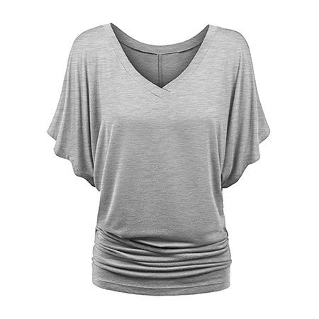 Description: Condition: 100% Brand New and High Quality Gender: Women Woman, Ladies Lady, Female Style: Women Bat Wing Casual Tops,Summer Flared Sleeve T-Shirt Tops,Ladies Short Sleeve Pullover Blouses Pattern Type: Solid Color, Dolman Sleeve Color: Black, Green, Gray, Violet, Red, Yellow, Pink, White, Blue, Claret (Optional) Size: S, M, L, XL, XXL, 3XL, 4XL, 5XL (Follow the size chart to select please) Material: 88% Polyester, 12% Spandex Neckline: V Neck Length: Hips Length Sleeve Length: Shor Hairstyle Girls, Loose Dress Pattern, Batwing Sleeve Top, Shirt Blouses Women's, Dolman Top, Bat Sleeve, Top Plus Size, Sleeves Clothing, Short Sleeve Pattern